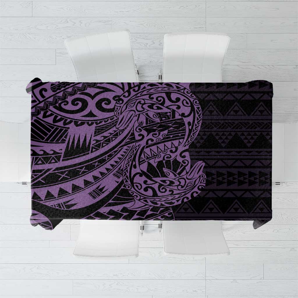 Purple Couple Dolphins Maori Polynesian Style Tablecloth LT9 Purple - Polynesian Pride