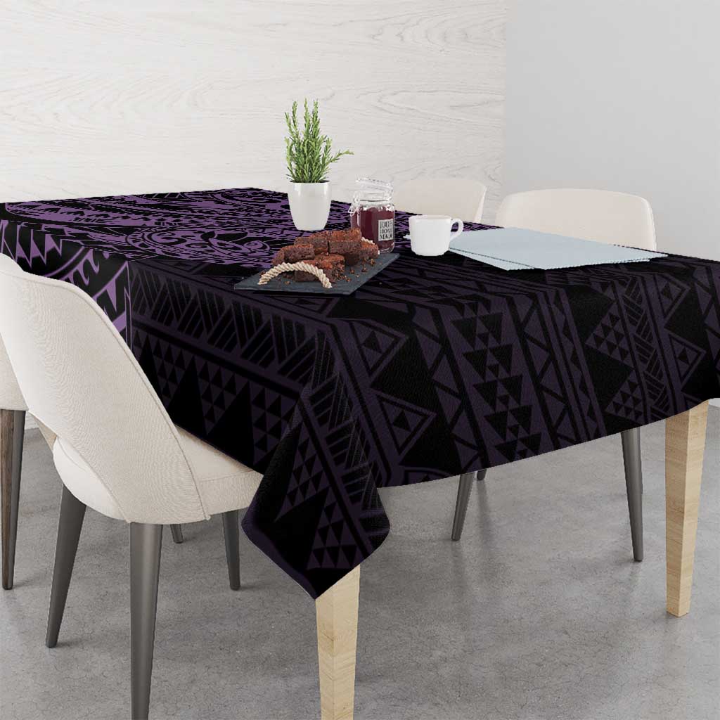 Purple Couple Dolphins Maori Polynesian Style Tablecloth LT9 - Polynesian Pride