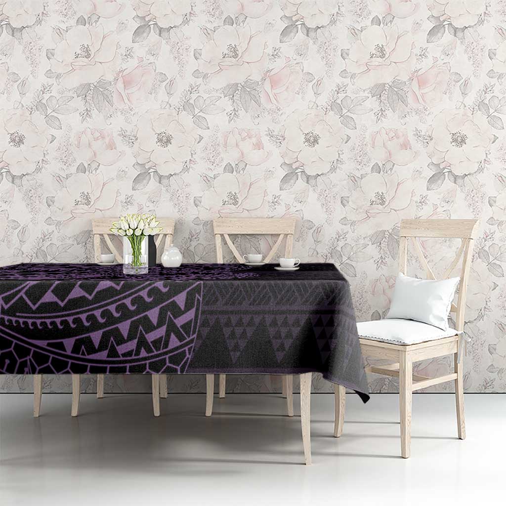 Purple Couple Dolphins Maori Polynesian Style Tablecloth LT9 - Polynesian Pride