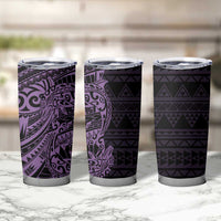 Purple Couple Dolphins Maori Polynesian Style Tumbler Cup LT9 - Polynesian Pride