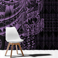 Purple Couple Dolphins Maori Polynesian Style Window Curtain LT9 - Polynesian Pride