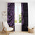 Purple Couple Dolphins Maori Polynesian Style Window Curtain