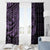 Purple Couple Dolphins Maori Polynesian Style Window Curtain