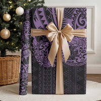 Purple Couple Dolphins Maori Polynesian Style Wrapping Paper - Polynesian Pride