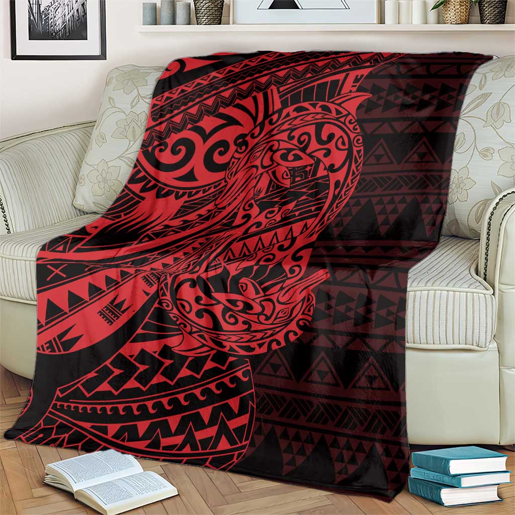 Red Couple Dolphins Maori Polynesian Style Blanket LT9 - Polynesian Pride