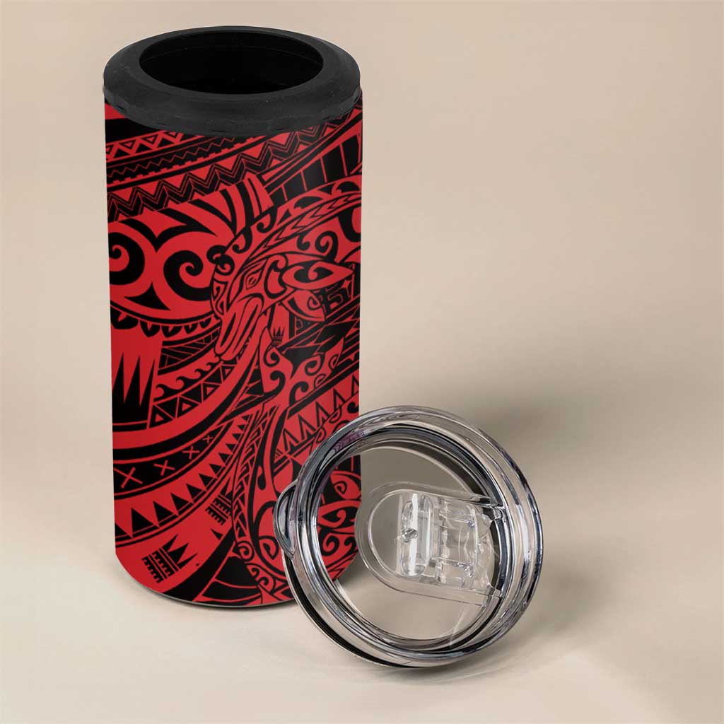Red Couple Dolphins Maori Polynesian Style 4 in 1 Can Cooler Tumbler LT9 - Polynesian Pride