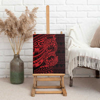 Red Couple Dolphins Maori Polynesian Style Canvas Wall Art LT9 - Polynesian Pride