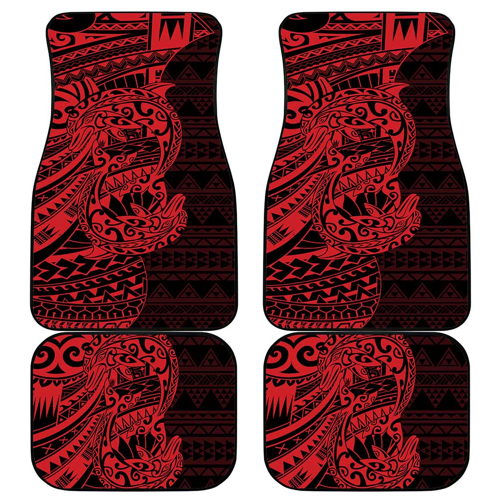 Red Couple Dolphins Maori Polynesian Style Car Mats LT9 - Polynesian Pride