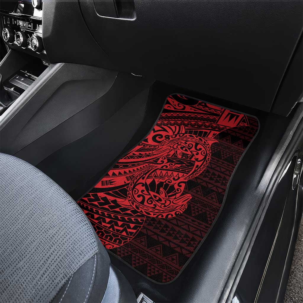Red Couple Dolphins Maori Polynesian Style Car Mats LT9 - Polynesian Pride