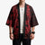 Red Couple Dolphins Maori Polynesian Style Kimono - Polynesian Pride