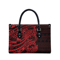 Red Couple Dolphins Maori Polynesian Style Leather Bag - Polynesian Pride