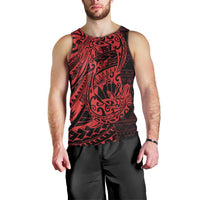 Red Couple Dolphins Maori Polynesian Style Men Tank Top LT9 - Polynesian Pride