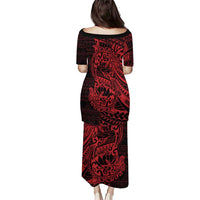 Red Couple Dolphins Maori Polynesian Style Puletasi LT9 - Polynesian Pride