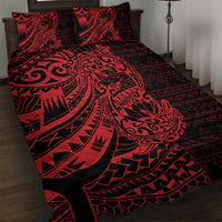 Red Couple Dolphins Maori Polynesian Style Quilt Bed Set LT9 Red - Polynesian Pride