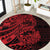 Red Couple Dolphins Maori Polynesian Style Round Carpet