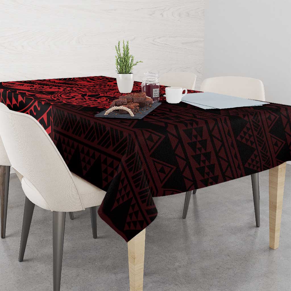 Red Couple Dolphins Maori Polynesian Style Tablecloth LT9 - Polynesian Pride