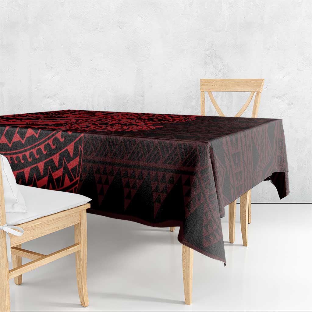 Red Couple Dolphins Maori Polynesian Style Tablecloth LT9 - Polynesian Pride