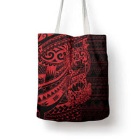 Red Couple Dolphins Maori Polynesian Style Tote Bag - Polynesian Pride