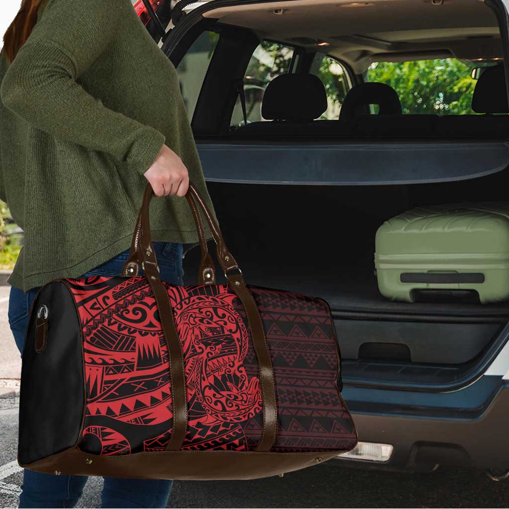 Red Couple Dolphins Maori Polynesian Style Travel Bag - Polynesian Pride