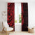 Red Couple Dolphins Maori Polynesian Style Window Curtain