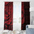 Red Couple Dolphins Maori Polynesian Style Window Curtain