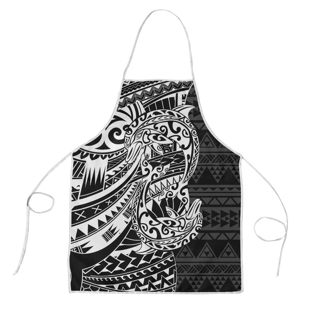 White Couple Dolphins Maori Polynesian Style Apron - Polynesian Pride