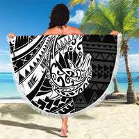 White Couple Dolphins Maori Polynesian Style Beach Blanket LT9 - Polynesian Pride