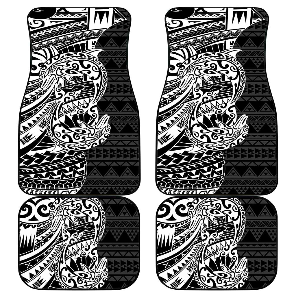White Couple Dolphins Maori Polynesian Style Car Mats LT9 - Polynesian Pride