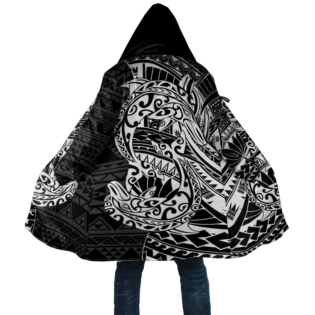 White Couple Dolphins Maori Polynesian Style Cloak - Polynesian Pride