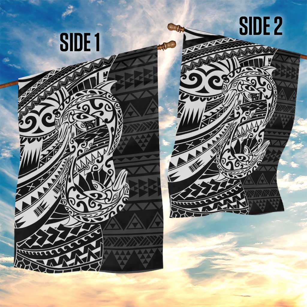 White Couple Dolphins Maori Polynesian Style Garden Flag LT9 - Polynesian Pride