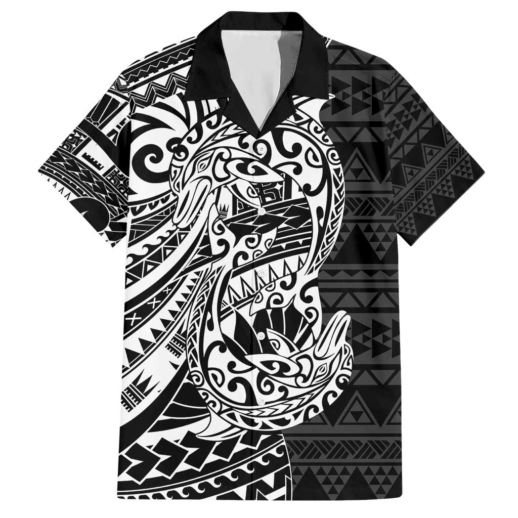 White Couple Dolphins Maori Polynesian Style Hawaiian Shirt LT9 White - Polynesian Pride