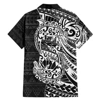 White Couple Dolphins Maori Polynesian Style Hawaiian Shirt LT9 - Polynesian Pride