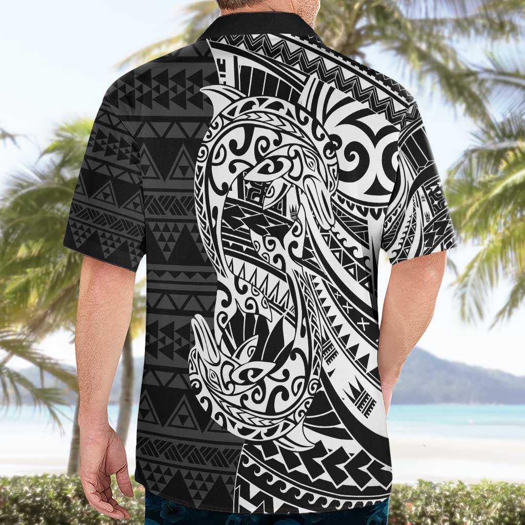White Couple Dolphins Maori Polynesian Style Hawaiian Shirt LT9 - Polynesian Pride