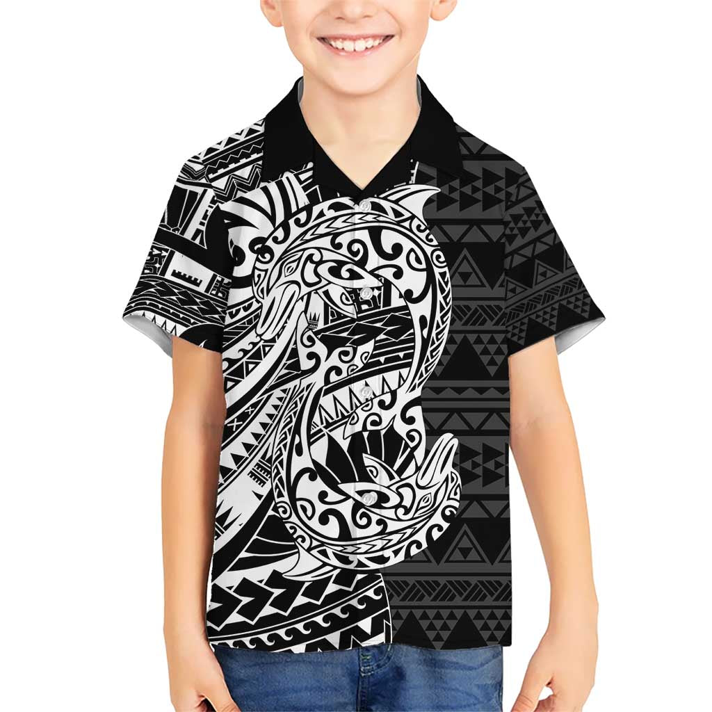 White Couple Dolphins Maori Polynesian Style Hawaiian Shirt LT9 - Polynesian Pride