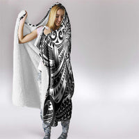 White Couple Dolphins Maori Polynesian Style Hooded Blanket LT9 - Polynesian Pride