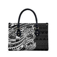 White Couple Dolphins Maori Polynesian Style Leather Bag - Polynesian Pride