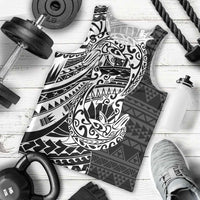 White Couple Dolphins Maori Polynesian Style Men Tank Top LT9 - Polynesian Pride