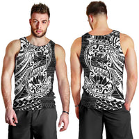 White Couple Dolphins Maori Polynesian Style Men Tank Top LT9 - Polynesian Pride