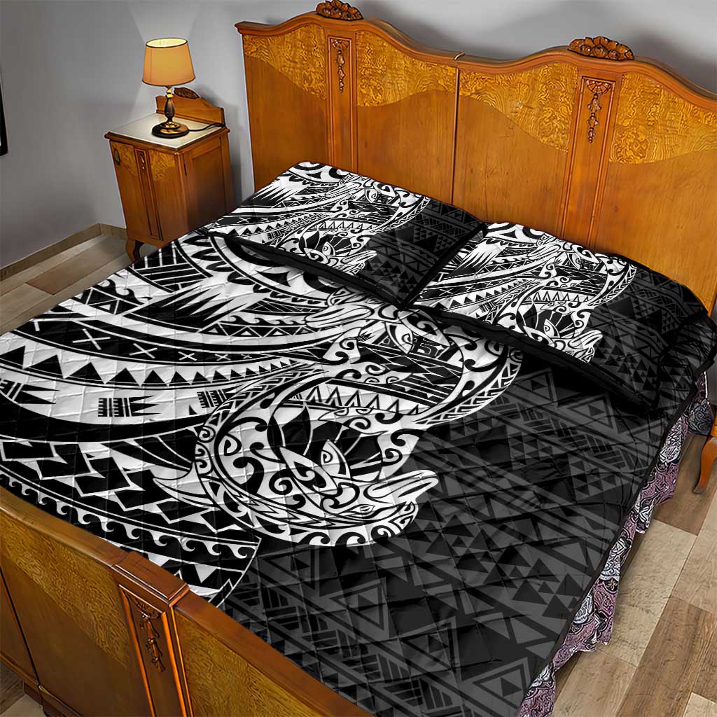 White Couple Dolphins Maori Polynesian Style Quilt Bed Set LT9 - Polynesian Pride