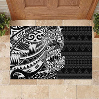 White Couple Dolphins Maori Polynesian Style Rubber Doormat LT9 White - Polynesian Pride