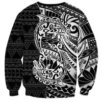 White Couple Dolphins Maori Polynesian Style Sweatshirt LT9 - Polynesian Pride
