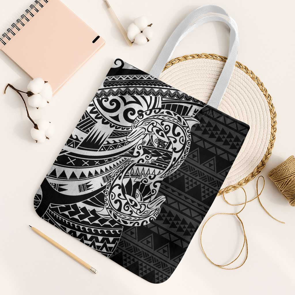 White Couple Dolphins Maori Polynesian Style Tote Bag - Polynesian Pride
