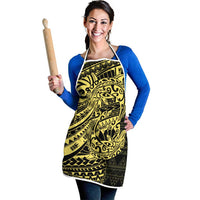 Yellow Couple Dolphins Maori Polynesian Style Apron - Polynesian Pride