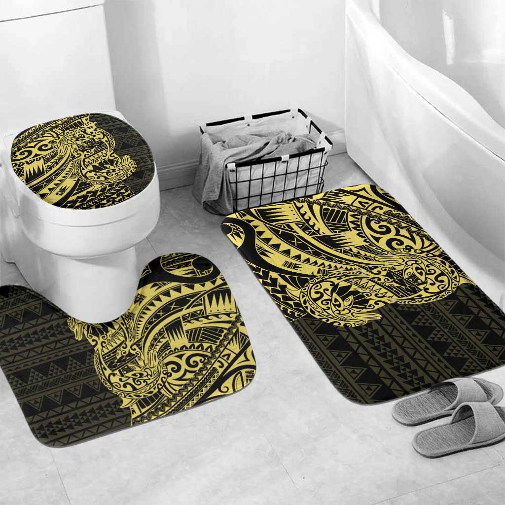 Yellow Couple Dolphins Maori Polynesian Style Bathroom Set - Polynesian Pride