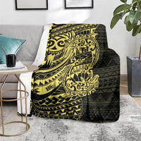 Yellow Couple Dolphins Maori Polynesian Style Blanket LT9 - Polynesian Pride