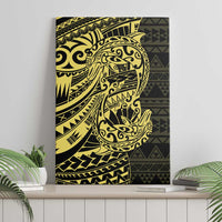 Yellow Couple Dolphins Maori Polynesian Style Canvas Wall Art LT9 - Polynesian Pride