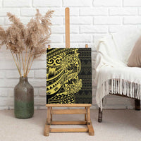 Yellow Couple Dolphins Maori Polynesian Style Canvas Wall Art LT9 - Polynesian Pride