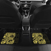 Yellow Couple Dolphins Maori Polynesian Style Car Mats LT9 Set 2pcs - Back Yellow - Polynesian Pride