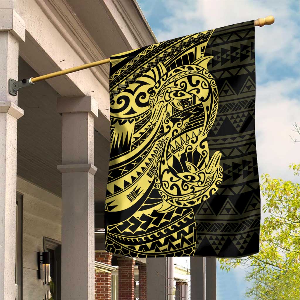 Yellow Couple Dolphins Maori Polynesian Style Garden Flag LT9 House Flag Yellow - Polynesian Pride