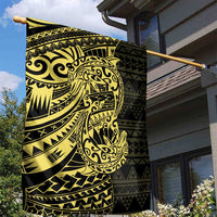 Yellow Couple Dolphins Maori Polynesian Style Garden Flag LT9 - Polynesian Pride